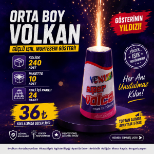Düğün Orta Boy Volkan Çeşitleri ve Fiyatları